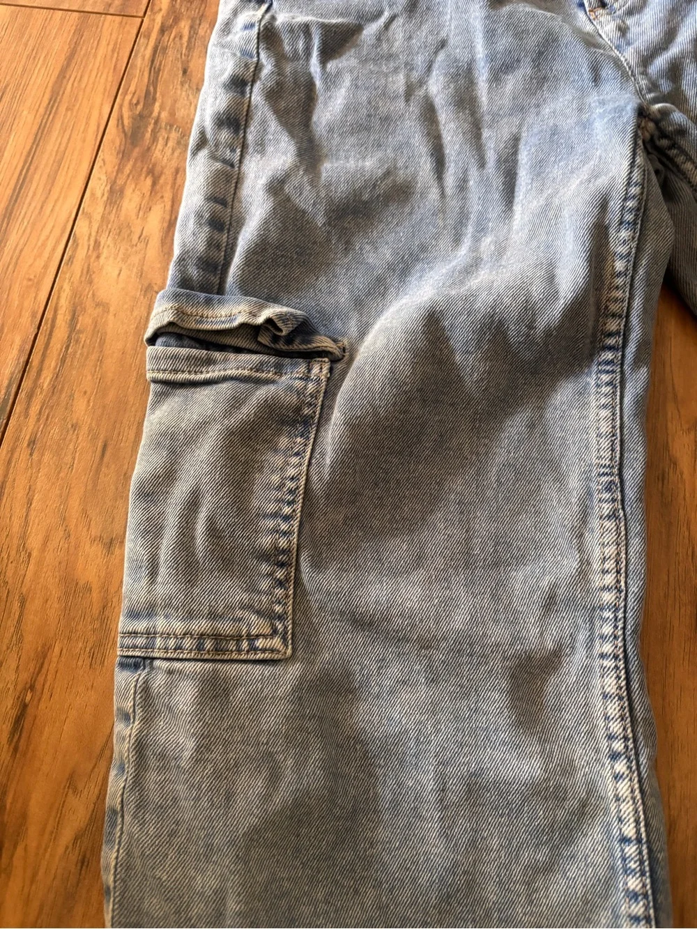 Justice Light Blue Cargo Denim Jeans for Kids